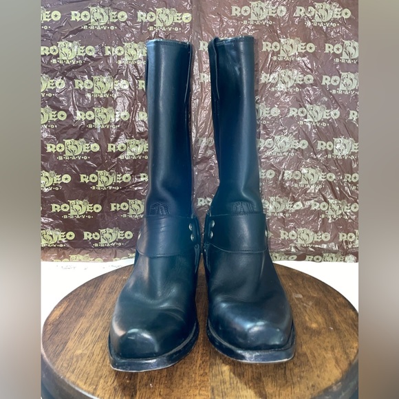 RODEO BRAVO Men's Biker Boot 134 Black Used - Picture 2 of 16